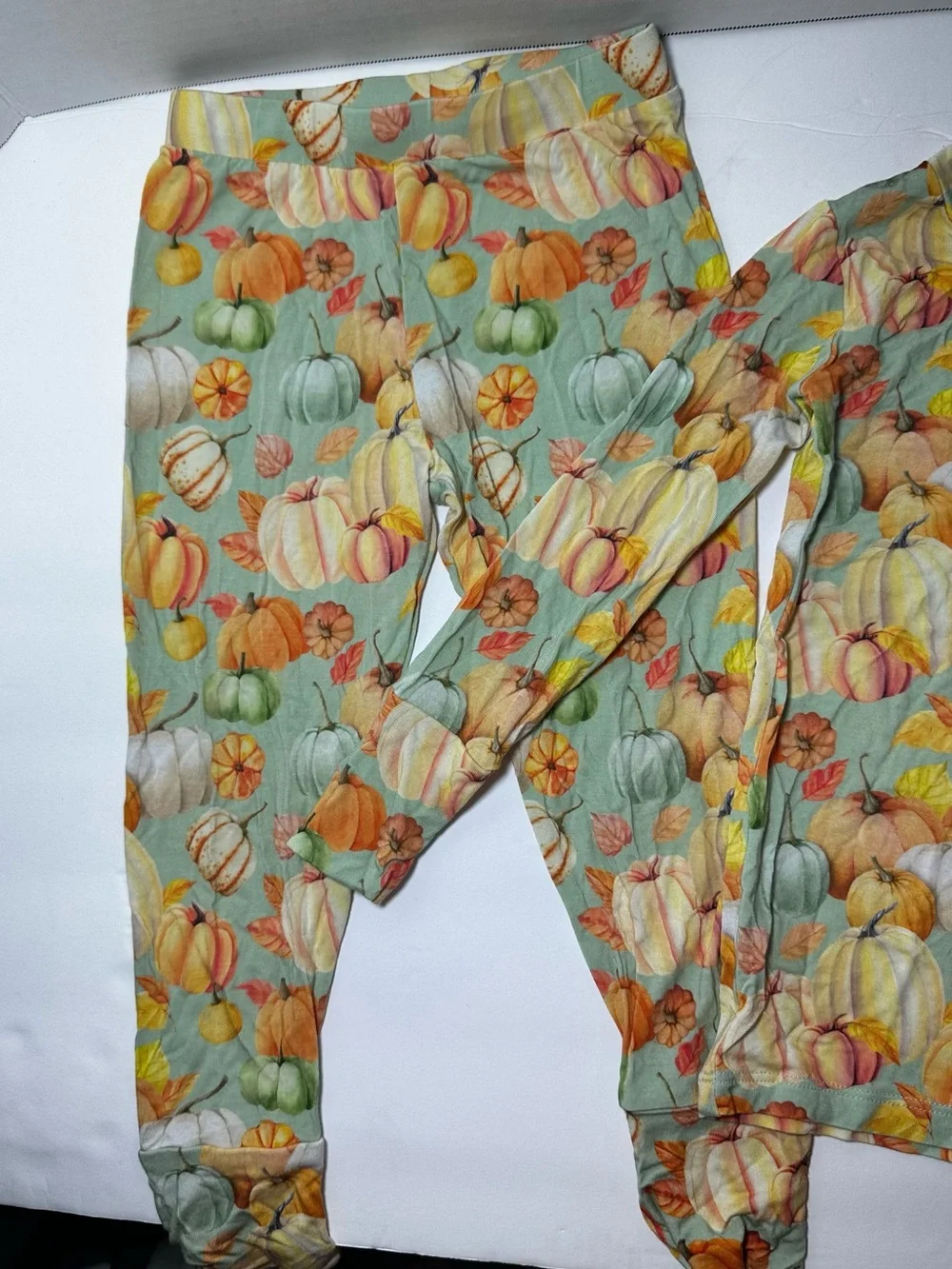 Little Bum Bums Pumpkin Print Long Sleeve Bamboo Pajamas Unisex
